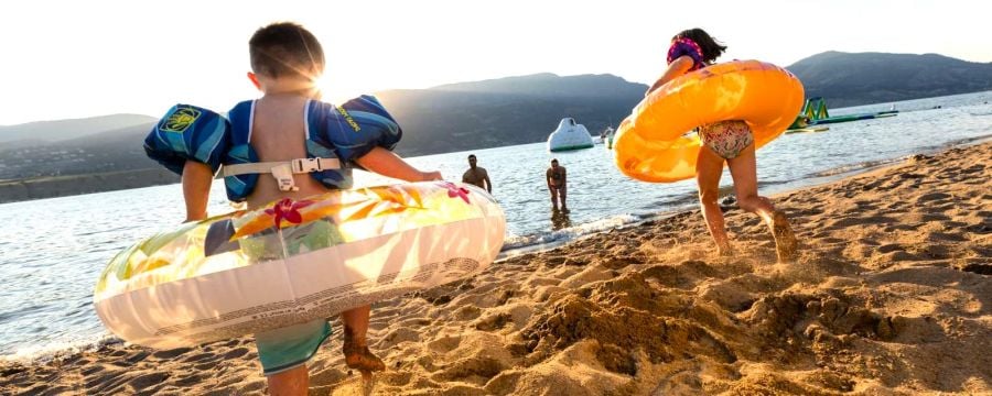 <who>Photo credits: Tourism Kelowna</who>Beaches (and the hot summer weather to go with them) are one of the top reasons tourists come to Kelowna.