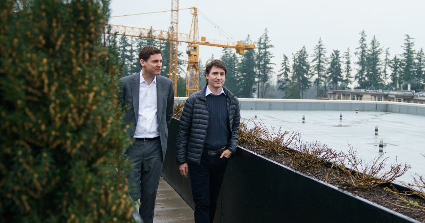 <who> Photo credit: Justin Trudeau/X </who> The prime minister and BC premier enjoying a stroll together.
