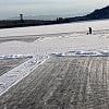 <span style="font-weight:bold;">VIDEO:</span> Group of friends shovel out giant Canadian flag on Duck Lake