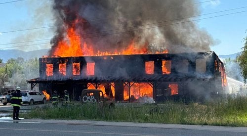 UPDATE: Woman injured while rescuing dog from massive Kelowna fire