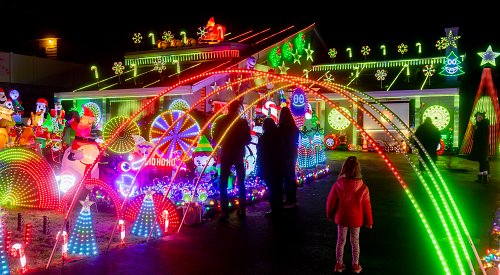 Christmas Houses of the South Okanagan Part I: Up close with the wild OK Falls pixel house