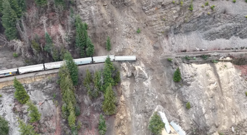 Crews working to secure derailed train cars along Fraser River