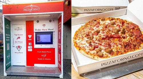 Okanagan College's Kelowna campus now has a 24/7 pizza vending machine